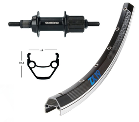 H-Rad 28x1.75TY500 7-f sz.Starr.36L. Exal ZX 19 schw/silb.Niro-Spei. - Produktbild - 1