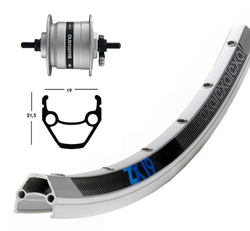 0ece734af904edc57dfbb0f6981eaa22-21104881-21104881.JPG V-Rad 26x1.75Nabend.DHC3003 si.Starr36L Exal ZX 19 silber.Niro-Spei. - Produktbild - 1