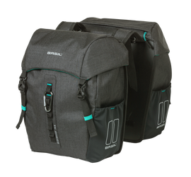 Doppelpacktasche Basil Discovery 365D M schwarz melee, 30x14x31cm, 18ltr - Produktbild - 1