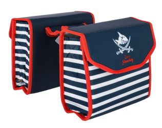 Doppelpacktasche Bike Fash. Captn Sharky weiß/blau/rot, 230x200x80mm - Produktbild - 1