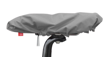 Fahrer Sattelschutz Kappe Grau – Passgenauer Schutz für Fahrradsattel – Robustes Material, Universelle Größe – Nubuk Bikes - Produktbild - 1