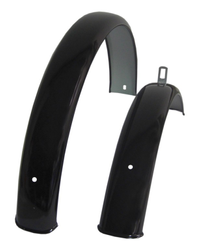 Schutzblechset Universal 20", schwarz, ohne Streben,Radius 275 mm - Produktbild - 1