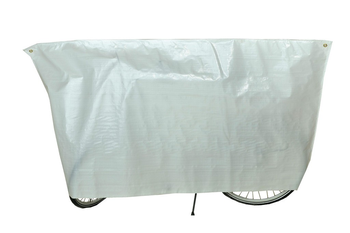 Fahrradschutzhülle Classic VK 110 x 210cm, weiß, mit Ösen und Leine - Produktbild - 1