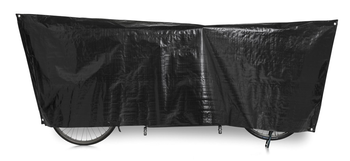 Fahrradschutzhülle Tandem VK 110 x 300cm, schwarz, inklusive Ösen - Produktbild - 1