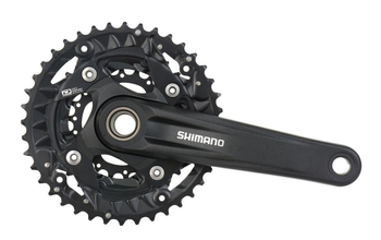 Kurbelgarnitur Shimano FC-MT500 10-f.,40/30/22Z,175mm,sw,o.KSS,Festachse - Produktbild - 1