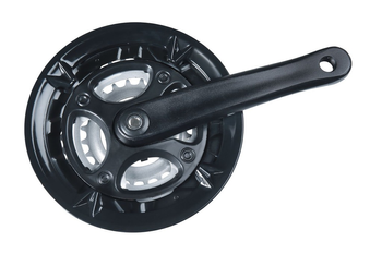 Kettenradgarnitur Alu Wing schwarz 170mm,24/34/42 Zähne 4-kant - Produktbild - 1