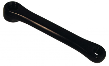 Kurbel links, 170mm lg. Alu, schwarz 4-kant - Produktbild - 1