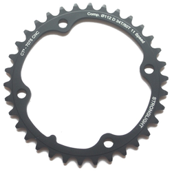 Kettenblatt Stronglight Type F 145/112mm innen 36(50) Zähne,schwarz, 11-fach - Produktbild - 1