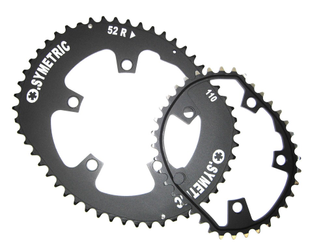 Kettenblatt Kit Osymetric 110mm Standard, für Rennrad 50/38 Zähne schwarz - Produktbild - 1