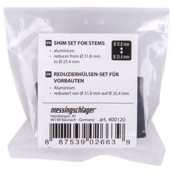 Reduzierhülsen-Set schwarz Alu, für Vorbauten (31,8 auf 25,4mm) - Produktbild - 2