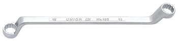 Doppelringschlüssel Unior tief gekröpft 17x19mm, Länge 270mm, 180/1 - Produktbild - 1