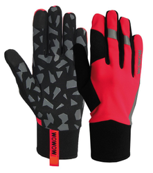 Handschuhe Early Fog Fluo Wowow rot reflektierend, Gr. XXL - Produktbild - 1