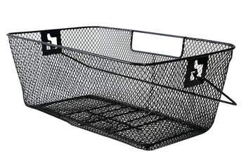 Hinterradkorb für Schultasche 46x27x18cm, schwarz, engmaschig - Produktbild - 1