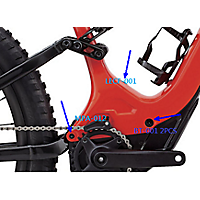 Specialized BLT KIT, MY18 LEVO FSR (GEN.1), CARBON FRAME, MOTOR CARRIER BOLT KIT (M12X1.0PX106MM / M12X1.0PX14MM / M11X1.0PX30MM) (4 PCS) Black One Size - Produktbild - 1