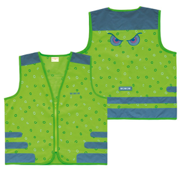 Sicherheitsweste Wowow Nutty Jacket, für Kinder grün m.Refl.-Streifen Gr.L - Produktbild - 1