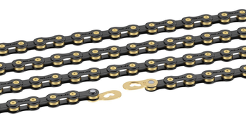 XLC KETTE CC-C08 1/2 X 11/128, 114 GL. 10-F. SCHWARZ/GOLD - Produktbild - 1