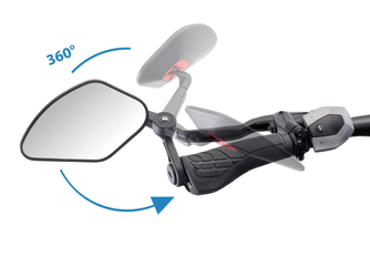 KRAMPE Fahrradspiegel KF Sport Typ B links Innenklemmung schwarz - Produktbild - 2