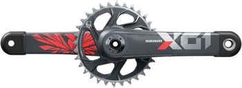 SRAM X01 Eagle Boost 148 DUB Kurbelgarnitur 175 mm 32Z 12-fach X-SYNC2 rot - Produktbild - 1