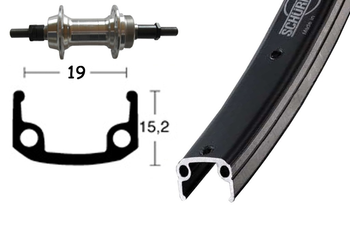H-Rad 28x1.75Schr.ZKR 6/7f.Starr 36L Alu-Sport schw./silb.Niro-Spei. - Produktbild - 1