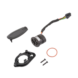 Kit Ladebuchse PowerTube, inkl. Kabel 100 mm 1.270.016.509, Halter 1.270.015.654, Abdeckkappe 1.270.016.725, 2 x Senkschraube 3x14, 1 x O-Ring 23x1,5 - Produktbild - 1