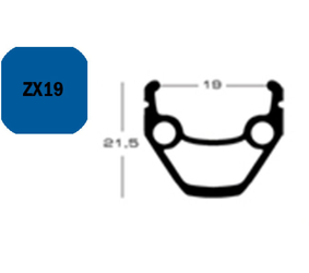 Exal FELGE ZX 19, 26" 36L SILB 19-559 VL:8,5MM EINFACHOESEN - Produktbild - 2