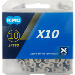 KMC-X10-silber-schwarz-122-Glieder-10-fach-silber-grau-21139973.jpg KMC X10 silber/schwarz 122-Glieder 10-fach silber-grau - Produktbild - 1