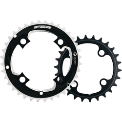 Kettenblatt MTB Afterburner Modular 4-Arm 2x, FSA
38 Zähne, kompatibel mit Shimano/SRAM 10-fach und Shimano 11-fach (M11/D10), WB351
Größe: 96 mm x 38 T, Farbe: Schwarz, Gewicht: 66 g, VE: 1 Stk. - Produktbild - 1