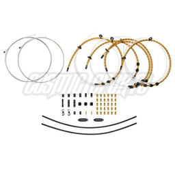 Jagwire Elite Link Road & Mountain Schaltzugset 2x kompatibel mit SRAM und Shimano gold - Produktbild - 1