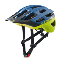 Fahrradhelm Cratoni AllRace (MTB) blau/gelb matt, Gr. M/L (56-61cm) - Produktbild - 1