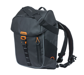 Fahrradrucksack Basil Miles Tarpaulin schwarz/orange, 31x17x44cm, 17ltr - Produktbild - 1