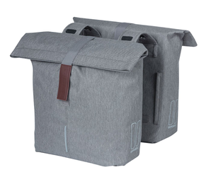 Doppelpacktasche Basil City grey melee, 12x29x30 cm, 28-32ltr - Produktbild - 1