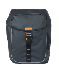 Doppelpacktasche Basil Miles Tarpaulin schwarz/orange, 34x16x43cm, 34ltr - Produktbild - 1