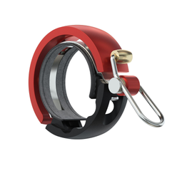 Knog Oi Luxe Large Fahrradklingel, 23.8 <br>- 31.8mm, black/red - Produktbild - 1