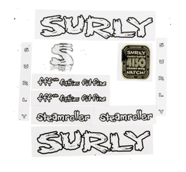Surly Steamroller New Rahmen Decal inkl. Headbadge, white - Produktbild - 1 Surly Steamroller New Rahmen Decal inkl. Headbadge, white - Produktbild - 1