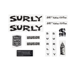Surly Lowside Rahmen Decal inkl. Headbadge, black - Produktbild - 1