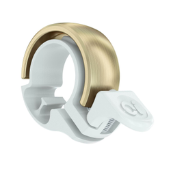 Knog Oi Classic Small Fahrradklingel, 22.2mm, white/brass - Produktbild - 2
