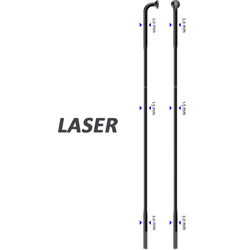 Sapim Laser Speichen 90 Grad Schwarz 300 mm Durchmesser 2,0 mm 50 Stk - Produktbild - 1