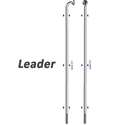 Sapim Leader Speiche 90° Silber 194 mm Ø 2,0 100 Stück C-GNLE1419400 - Produktbild - 1