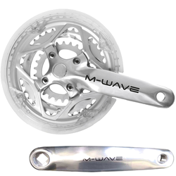 Kurbelsatz 3Fach 170Mm, M-Wave, Silber, 48-38-26, Schutzscheibe, Messingschlager, 351240 - Produktbild - 1