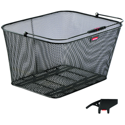Fahrradkorb City Korb Cargo, Engmaschig, Schwarz, Mit Korbklip, Asista, 0313K - Produktbild - 1 Fahrradkorb City Korb Cargo, Engmaschig, Schwarz, Mit Korbklip, Asista, 0313K - Produktbild - 1