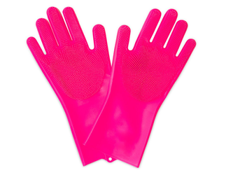 MUC OFF DEEP SCRUBBER GLOVES, PINK, L - Produktbild - 1