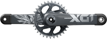 SRAM X01 Eagle Kurbelgarnitur, 175 mm, 32 Zähne, DUB-Welle, lunar, Direct Mount, ohne Innenlager - Produktbild - 1