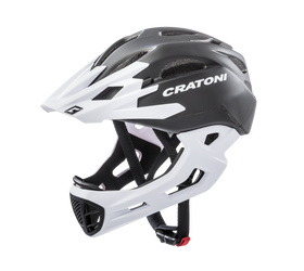 Fahrradhelm Cratoni C-Maniac (Freeride) schwarz/weiß matt, Gr. L/XL (58-61cm) - Produktbild - 1