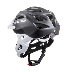 Fahrradhelm Cratoni C-Maniac (Freeride) schwarz/weiß matt, Gr. L/XL (58-61cm) - Produktbild - 2