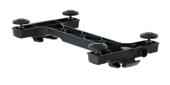 Racktime Snapit 2.0 Systemadapter mit Füßen, ohne Schloss, Lochabstand 195 × 100 mm, schwarz - Produktbild - 1