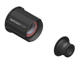 Freilauf/Rotor Umrüstkit Shimano für Ratchet EXP, DT SWISS
Shimano MTB Kassettenaufnahme, Material: Aluminium, Ausführung: Light mit Standard-Lagern, mit Endkappe
Größe: 12 x 142/148 mm, Farbe: Schwarz, Gewicht: 54 g, VE: 1 Kit - Produktbild - 1