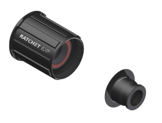 Freilauf/Rotor Umrüstkit Shimano für Ratchet EXP, DT SWISS
Shimano ROAD Kassettenaufnahme, Material: Aluminium, Ausführung: Light mit Standard-Lagern, mit Endkappe
Größe: 12 x 142 mm, Farbe: Schwarz, VE: 1 Kit - Produktbild - 1