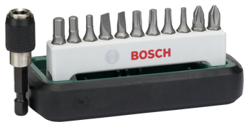 Bosch DIY 12-tlg Kompakt Bitset mit Halter Vielzahn Kreuzschlitz Schlitz 6-Kant - Produktbild - 2