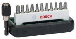 236-90-02040-3165140712552-2-21260995-21260995.png Bosch DIY 12-tlg Kompakt Bitset mit Halter Vielzahn Kreuzschlitz Schlitz 6-Kant - Produktbild - 2