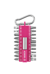 21tlg. Snap Hook BOSCH fuchsia Kleinsortiment Schrauben Bit Set - Produktbild - 2